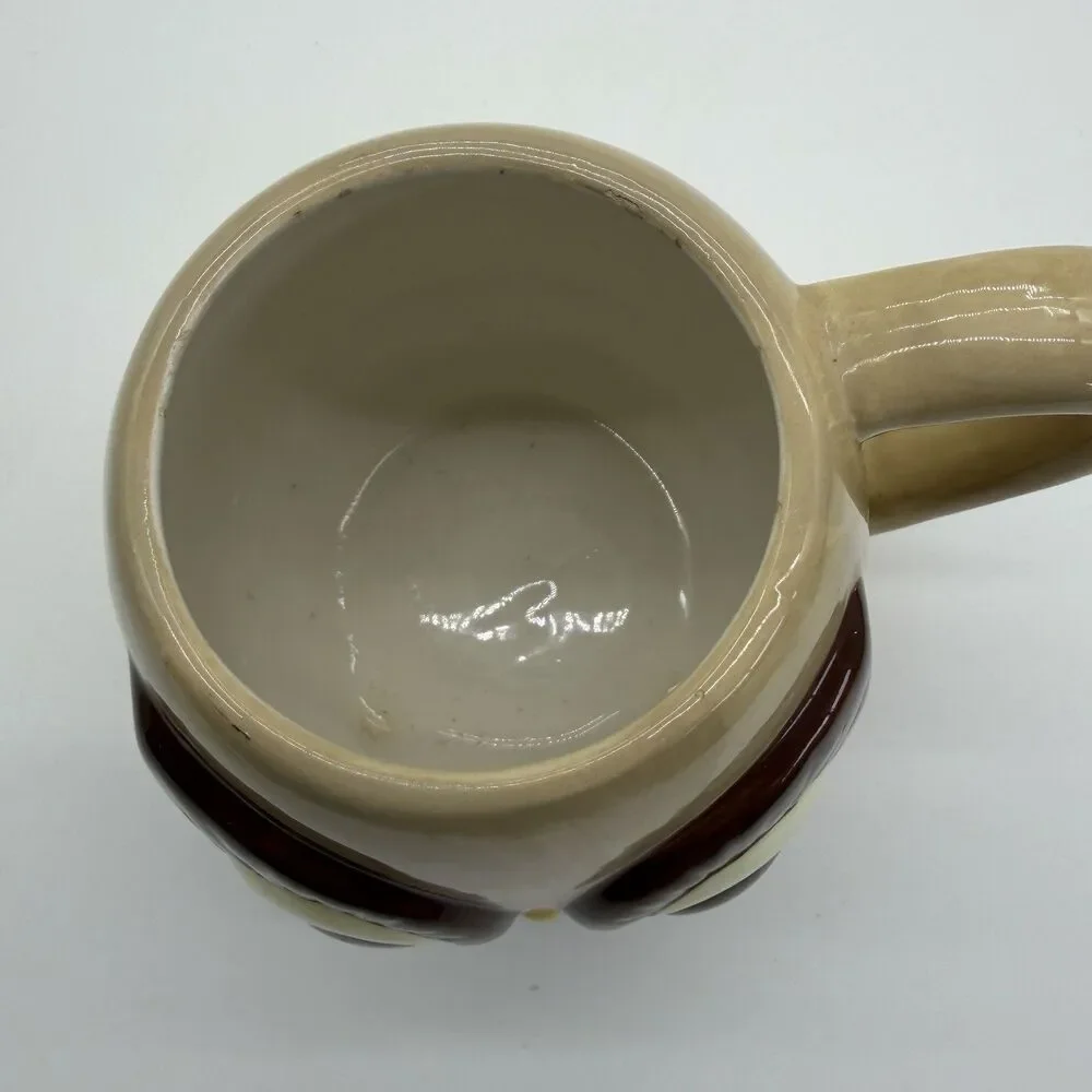 Mesa Home Products Wise Owl Brown Glossy Porcelain coffee Mug Or Tea Cup